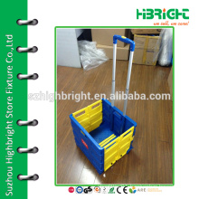 plastic rolling folding trolley